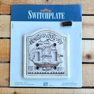 Vintage 1998 Seafarer Nautical Double Switchplate By Figi Home Decor Collections